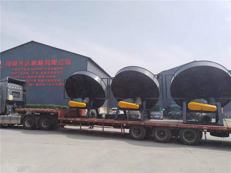 三臺有機(jī)肥圓盤造粒機(jī)發(fā)往客戶